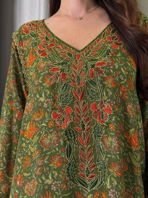 Pure silk linen Embroidery